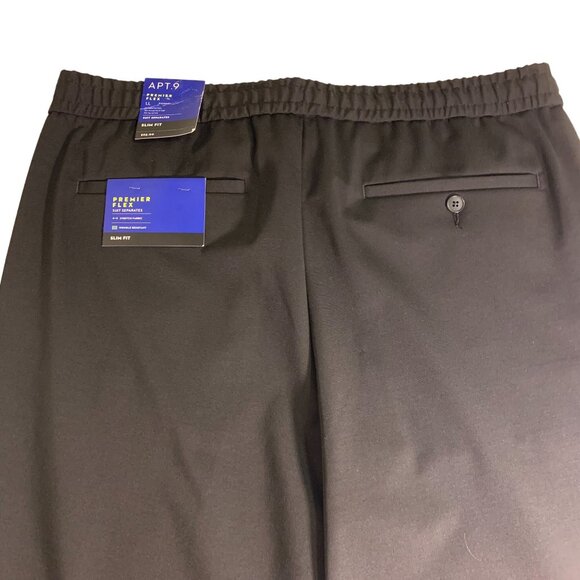 Apt. 9 Mens Premier Flex Slim Fit Suit Pants Stretch & Wrinkle-Resistant Black S - Picture 6 of 8